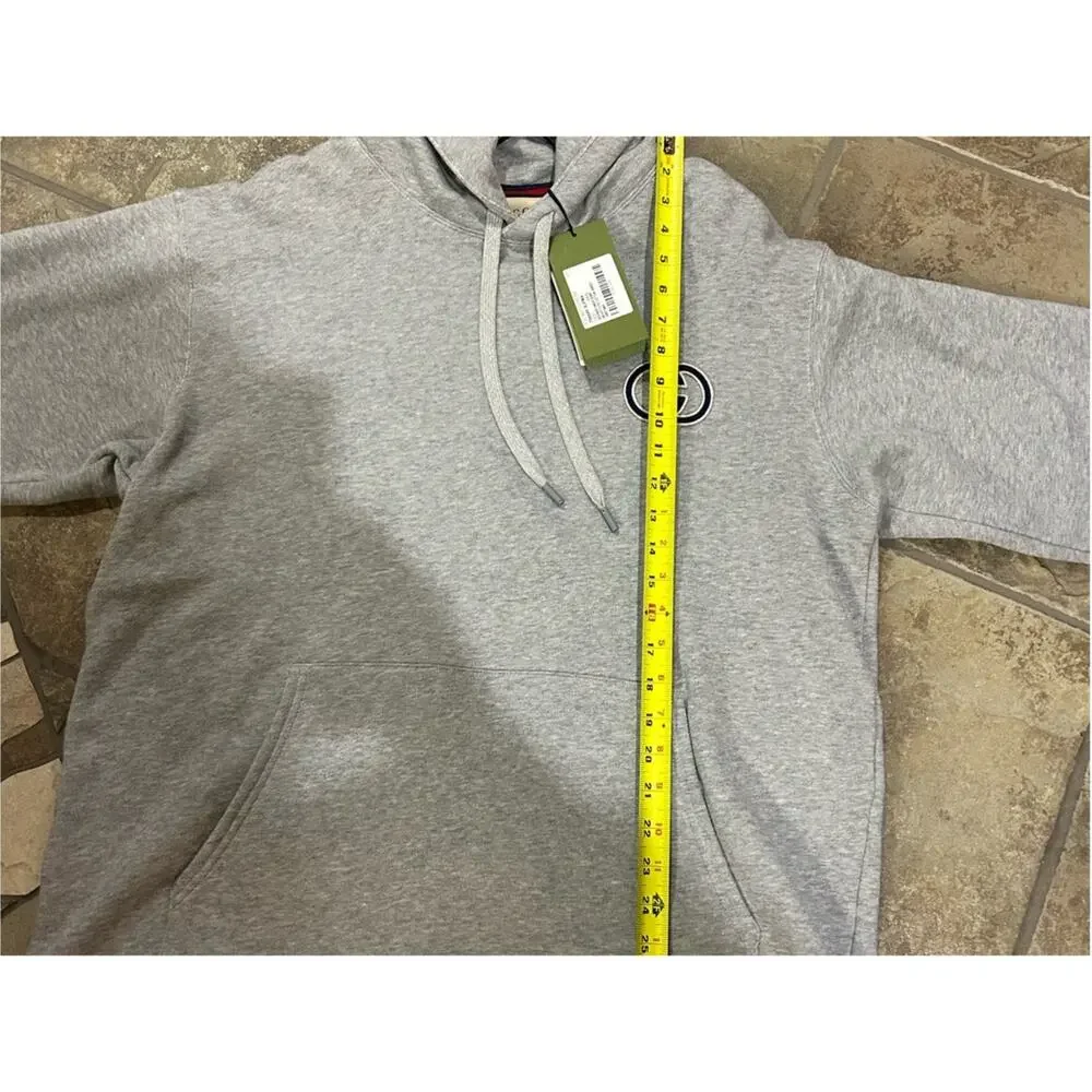 Men's Gucci interlocking G embroidered jersey cotton hoodie size XXXL made Italy